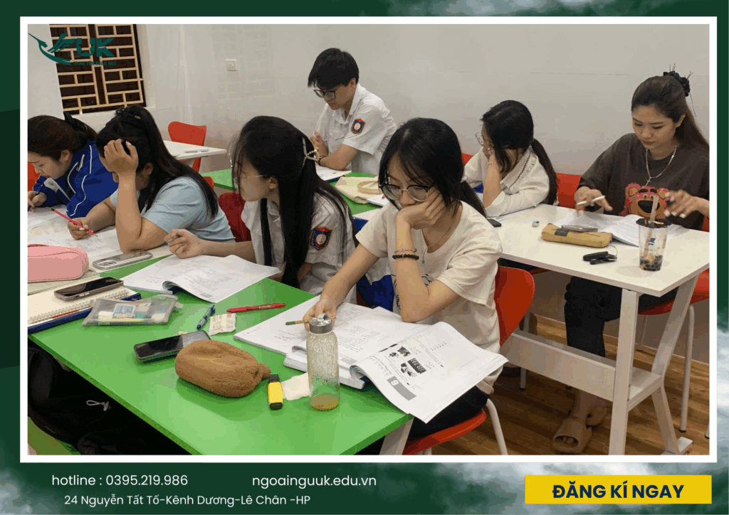 một buổi học tại ngoại ngữ uk